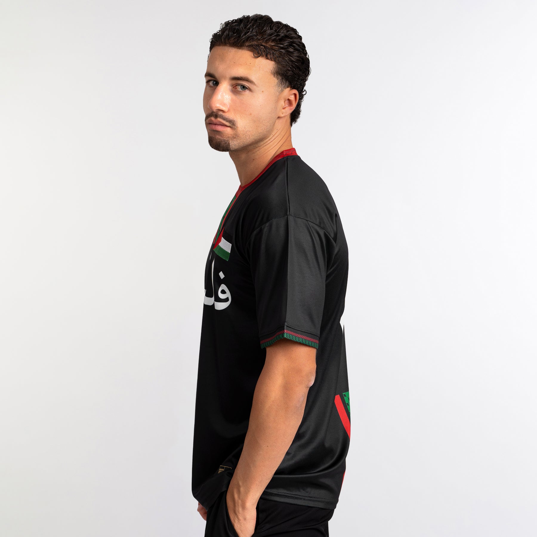 Palestine Heritage Custom Football Black Jersey Soccer Palestinian Shirt