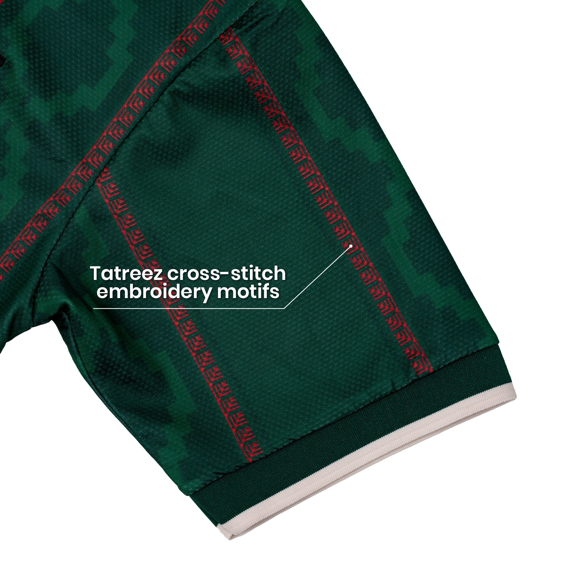 Palestine Heritage Retro Custom Football Jersey Closeup Sleeves World Soccer Shirt