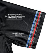 Philippines Heritage Black Custom American Football Jersey Closeup Sleeves