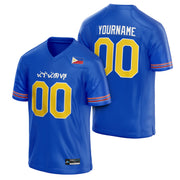 Philippines Heritage Custom American Football Jersey Blue