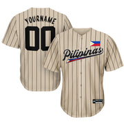 Philippines Heritage Custom Beige Baseball Jersey 