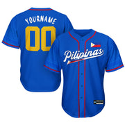 Philippines Heritage Custom Blue Baseball Jersey