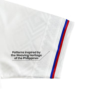 Philippines Heritage Custom White Baseball Jersey Sleeves Closeup