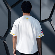 Philippines 'Sampaguita' White Custom Baseball Jersey Model Back