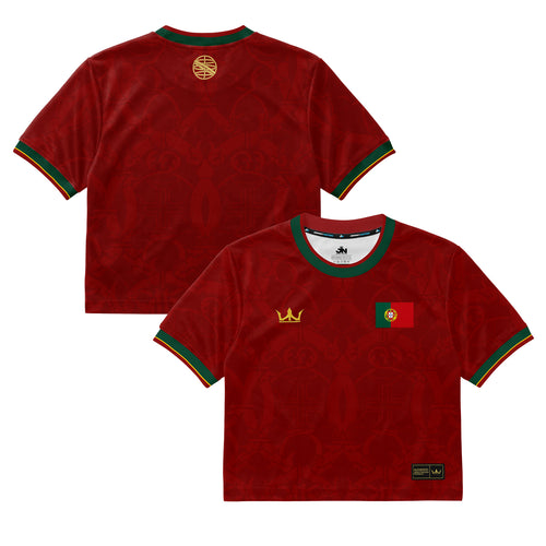 Portugal Heritage Cropped Soccer Jersey Red