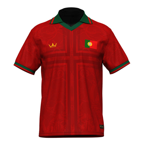 Portugal Heritage Retro Custom Football Red Jersey 
