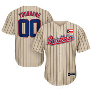 Puerto Rico Beige Boriken Heritage Custom Baseball Jersey