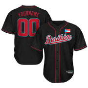 Puerto Rico Black Azul Celeste Boriken Heritage Custom Baseball Jersey