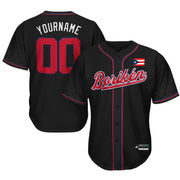 Puerto Rico Black Boriken Heritage Custom Baseball Jersey 