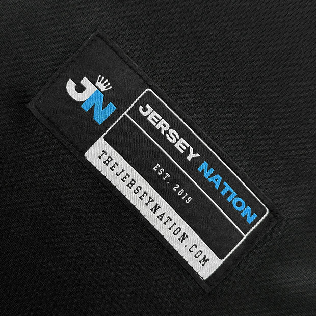 Puerto Rico Black Boriken Heritage Custom Baseball Jersey Closeup Jersey Nation Embroidered