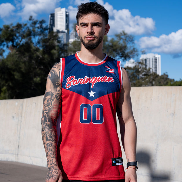 Puerto Rico Borinquen Heritage Custom Basketball Jersey Navy Blue
