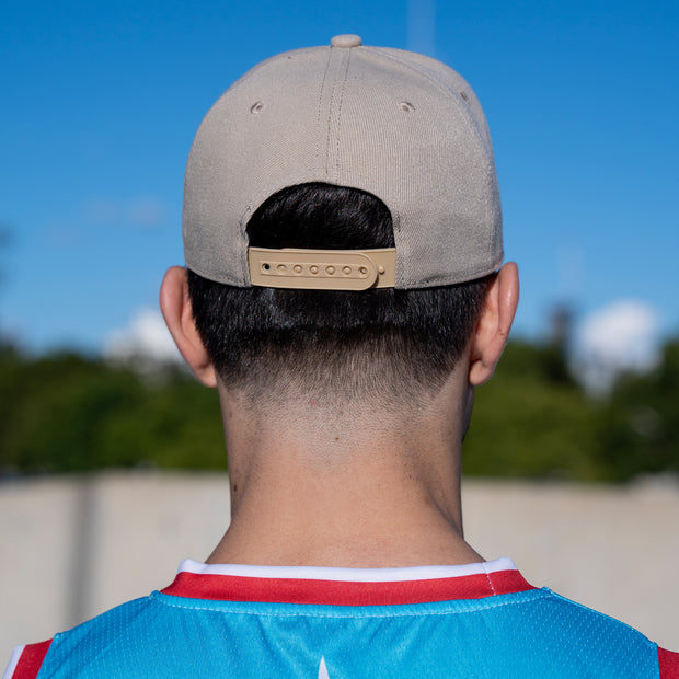 Puerto Rico Heritage Cream Snapback Cap Back Back