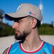 Puerto Rico Heritage Cream Snapback Cap Back Side