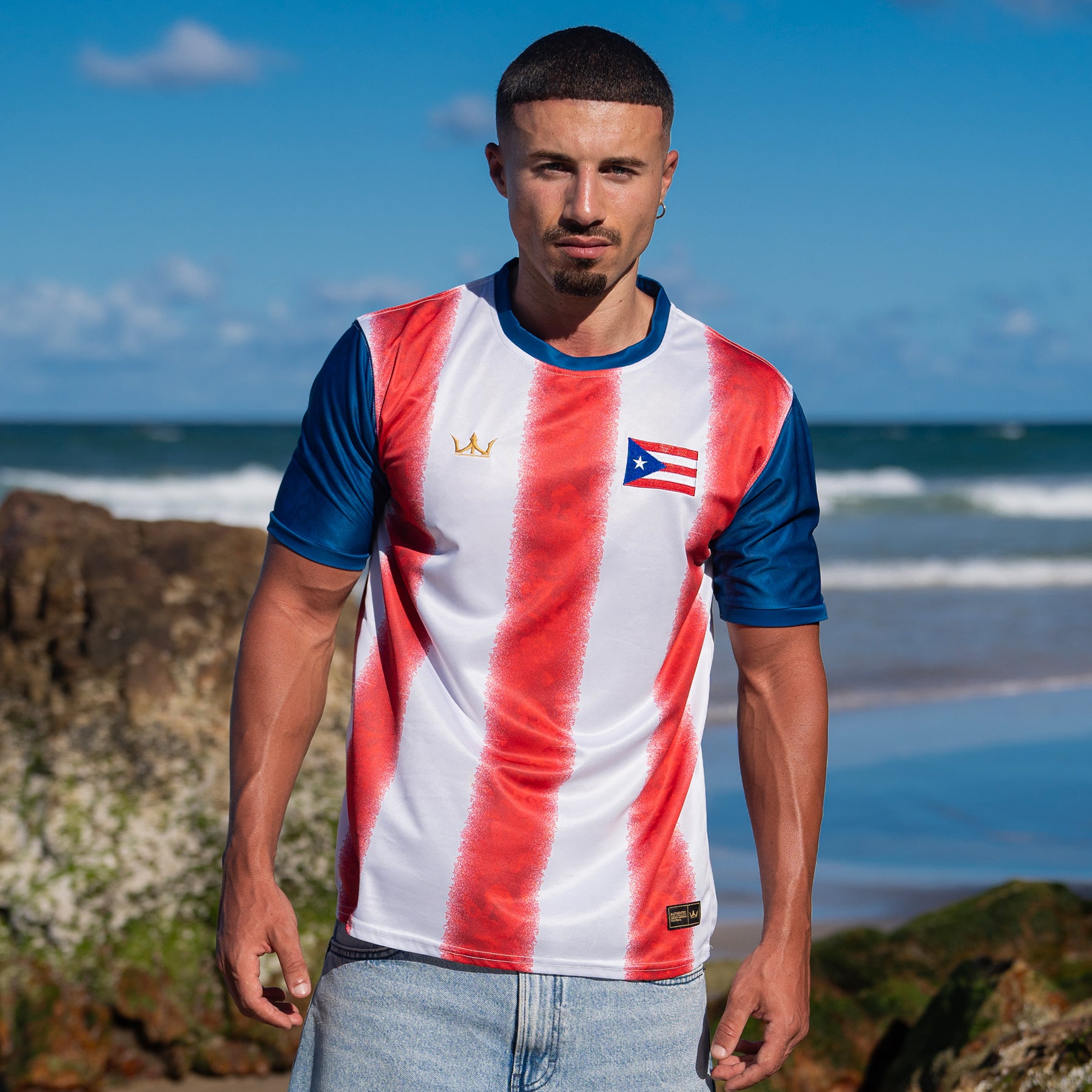 Puerto Rico Heritage Custom Football Jersey