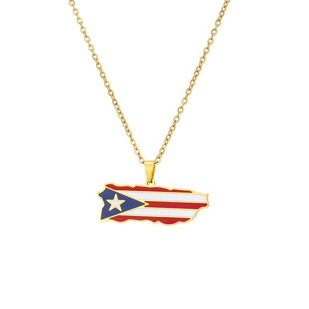 Puerto Rico Heritage Gold Necklace
