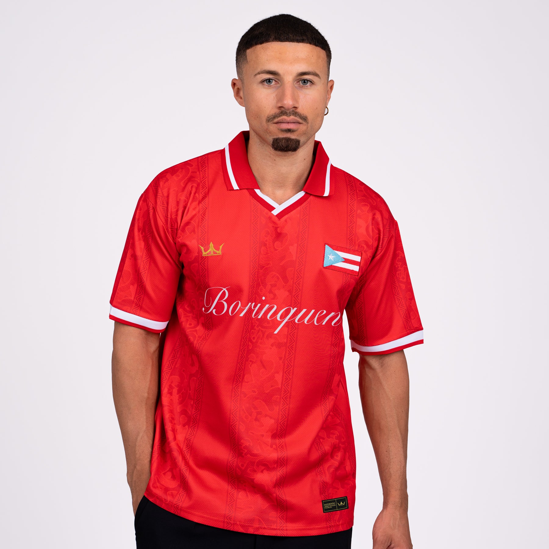 Puerto Rico Heritage Retro Custom Football Red Jersey Model Soccer World