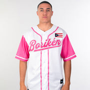 Puerto Rico White Pink Boriken Heritage Custom Baseball Jersey Model