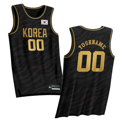 South Korea Heritage Custom Basketball Jersey Black