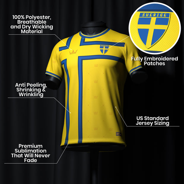 Sweden Custom Football Jersey