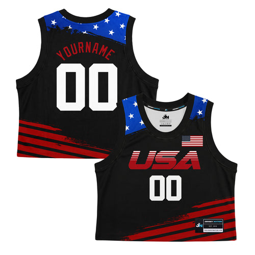 USA Heritage Cropped Basketball Jersey Black