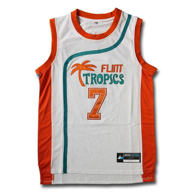 Coffee Black Flint Tropics Semi-Pro Movie Basketball Jersey